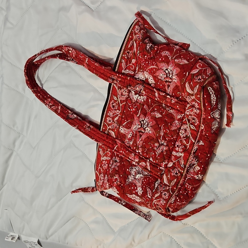 3 For $13!  - Stephanie Dawn Floral Red Quilted Tote Bag